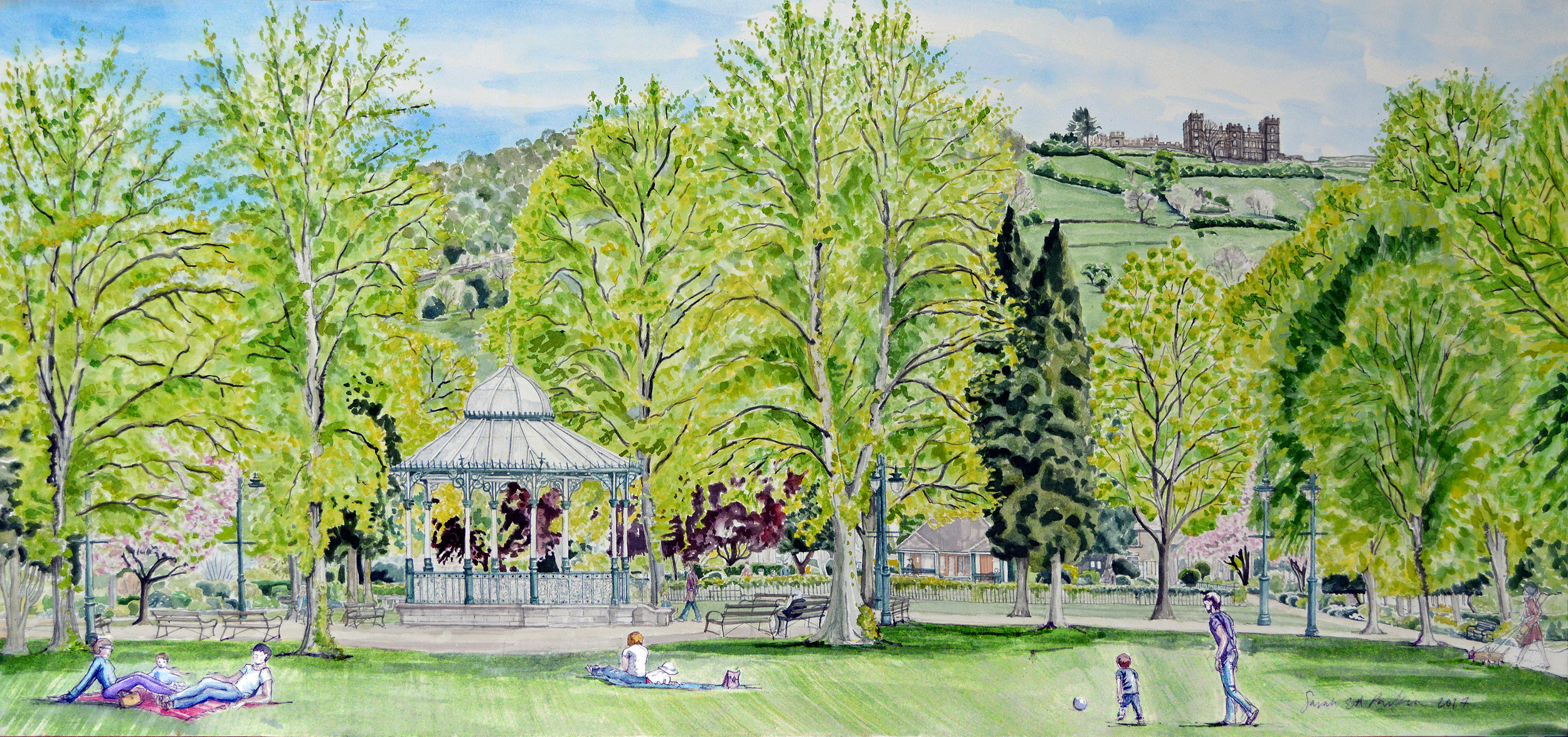 Sarah Parkin - Hall Leys Park in Summer, Matlock
