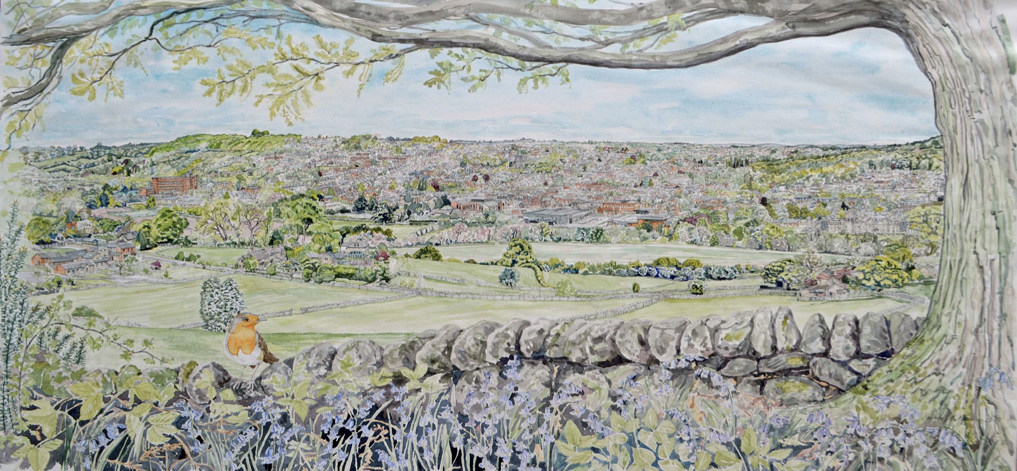 Sarah Parkin - Belper Town in May with Robin